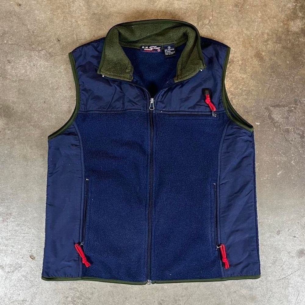 DH Sport blue and green fleece vest Size‎ men's small